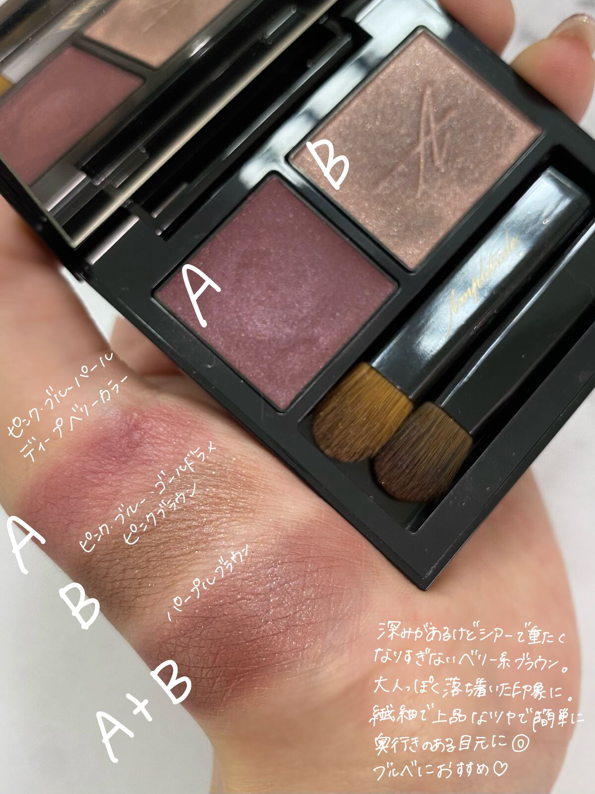 コンスピキュアス ダブルアイズ 08 ディープベリー/Amplitude/アイシャドウパレットを使ったクチコミ（2枚目）