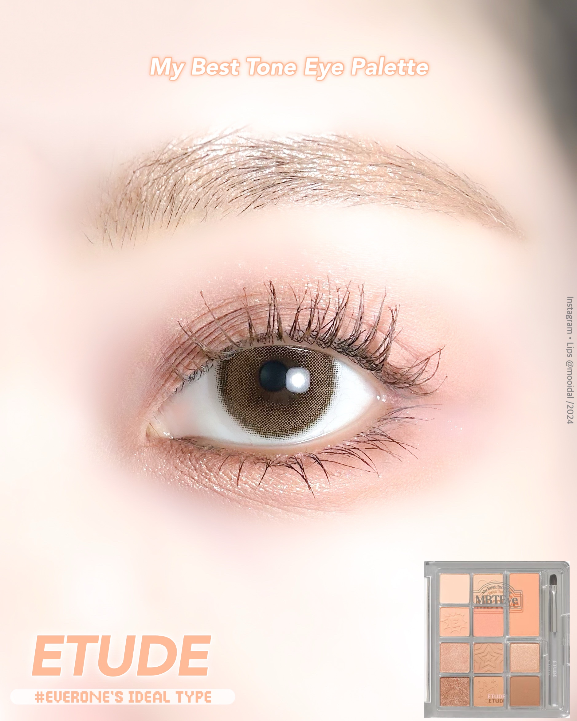 マイベストトーンアイパレット マイベストトーンアイパレット E/ETUDE/アイシャドウパレットを使ったクチコミ（1枚目）