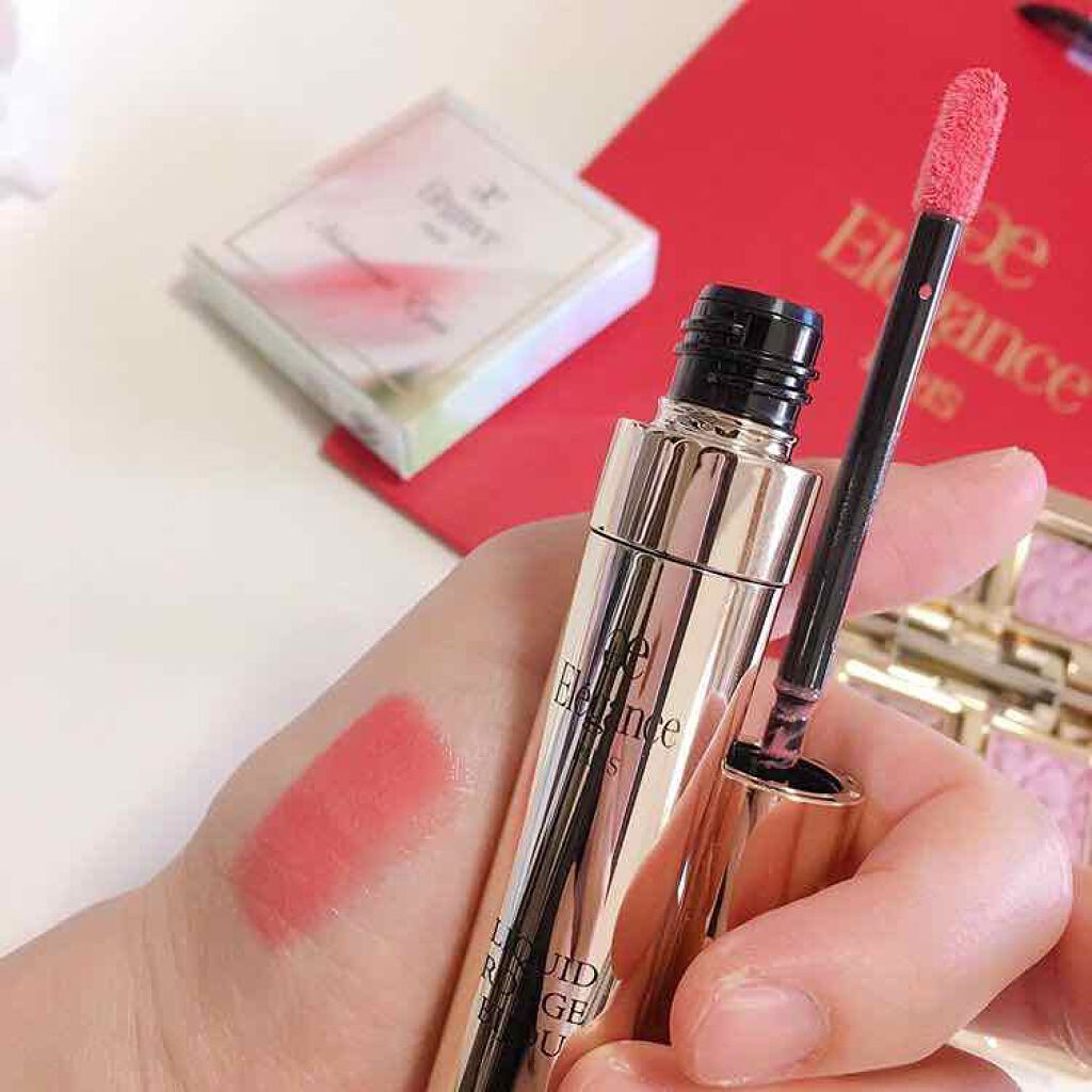 エレガンス リクイッド ルージュ ビジュー/Elégance/口紅を使ったクチコミ（3枚目）