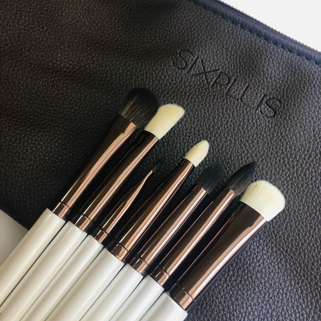 SIXPLUS ホワイトパール アイメイクブラシ 7本セット/SIXPLUS/メイクブラシを使ったクチコミ(2枚目)