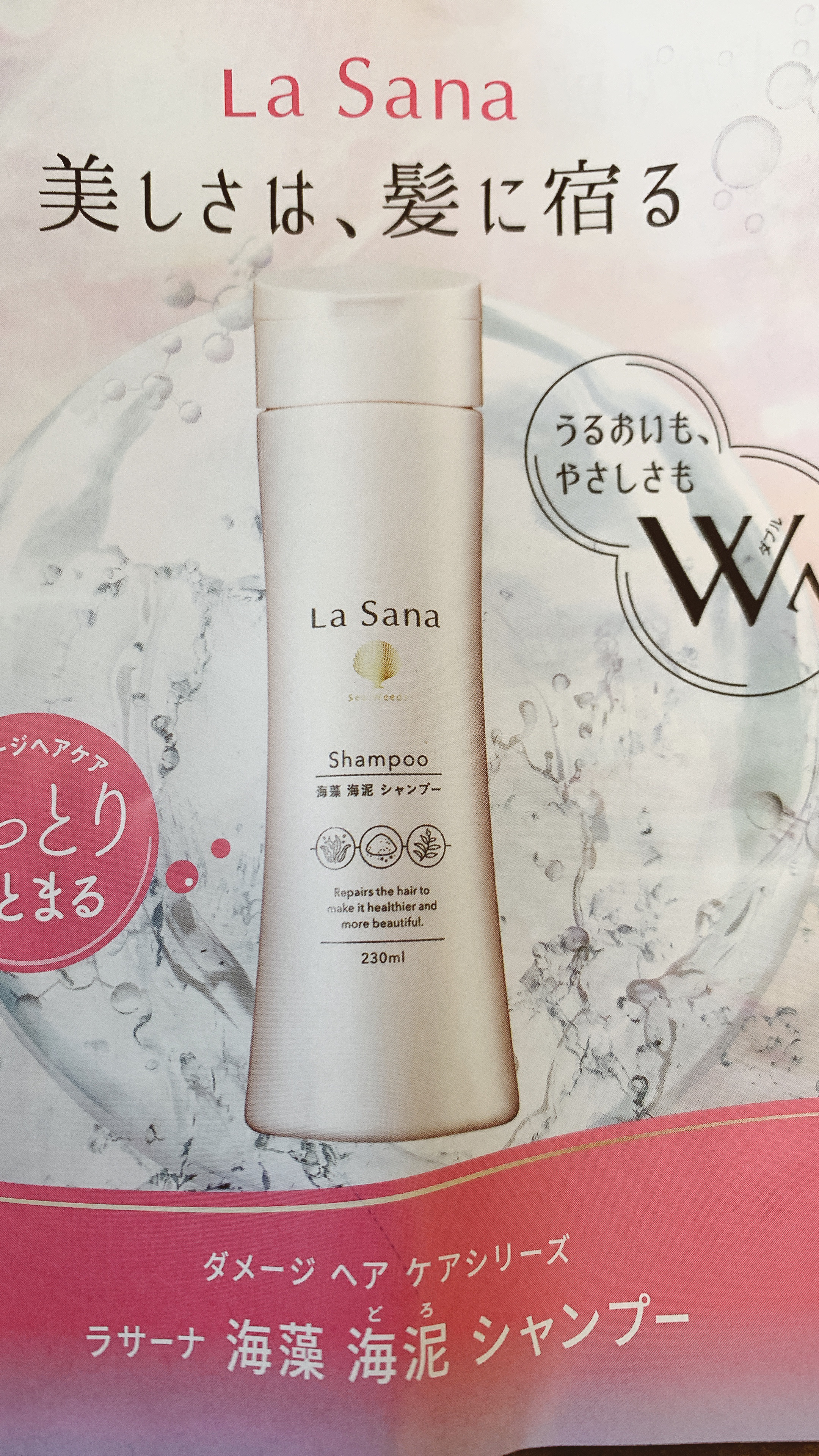 ラサーナ 海藻 海泥 シャンプー／トリートメント シャンプー本体/ラサーナ/市販シャンプーを使ったクチコミ（3枚目）