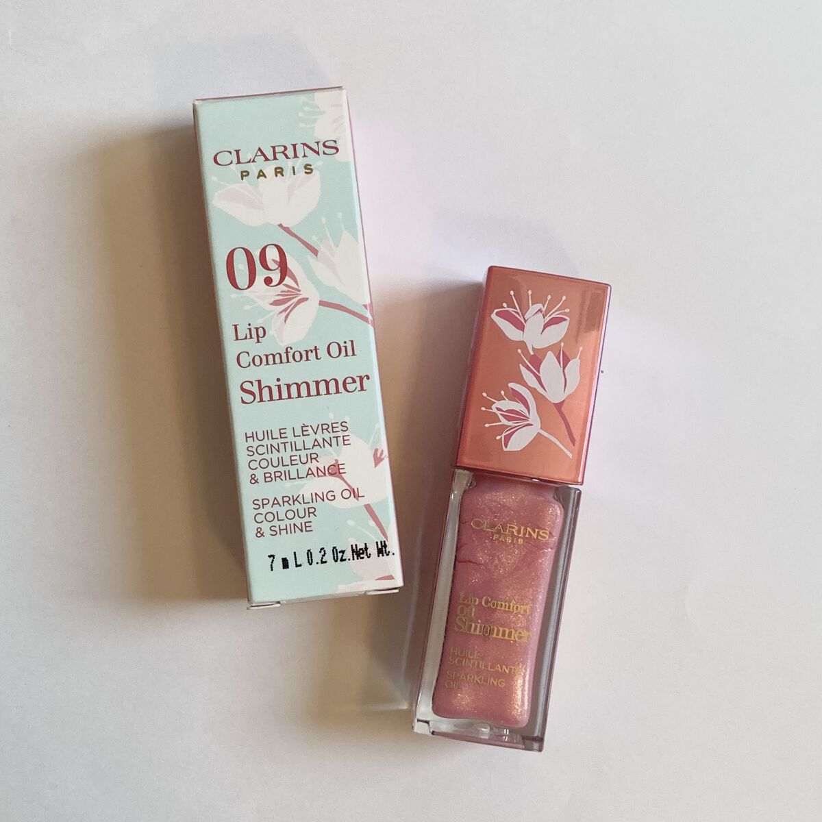 コンフォート リップオイル シマー 09 ローズペタル （限定）/CLARINS/リップグロスを使ったクチコミ（2枚目）