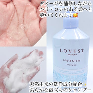 エアリーアンドグロス シャンプー／トリートメント  シャンプー/LOVEST by air Salon Quality Hair Care/シャンプー・コンディショナーを使ったクチコミ（2枚目）