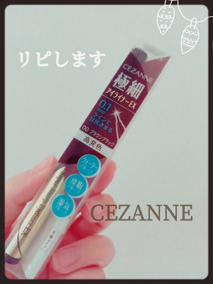 極細アイライナーEX/CEZANNE/リキッドアイライナーを使ったクチコミ(1枚目)