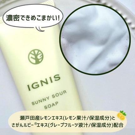 サニーサワー ソープ/IGNIS/洗顔フォームを使ったクチコミ(4枚目)
