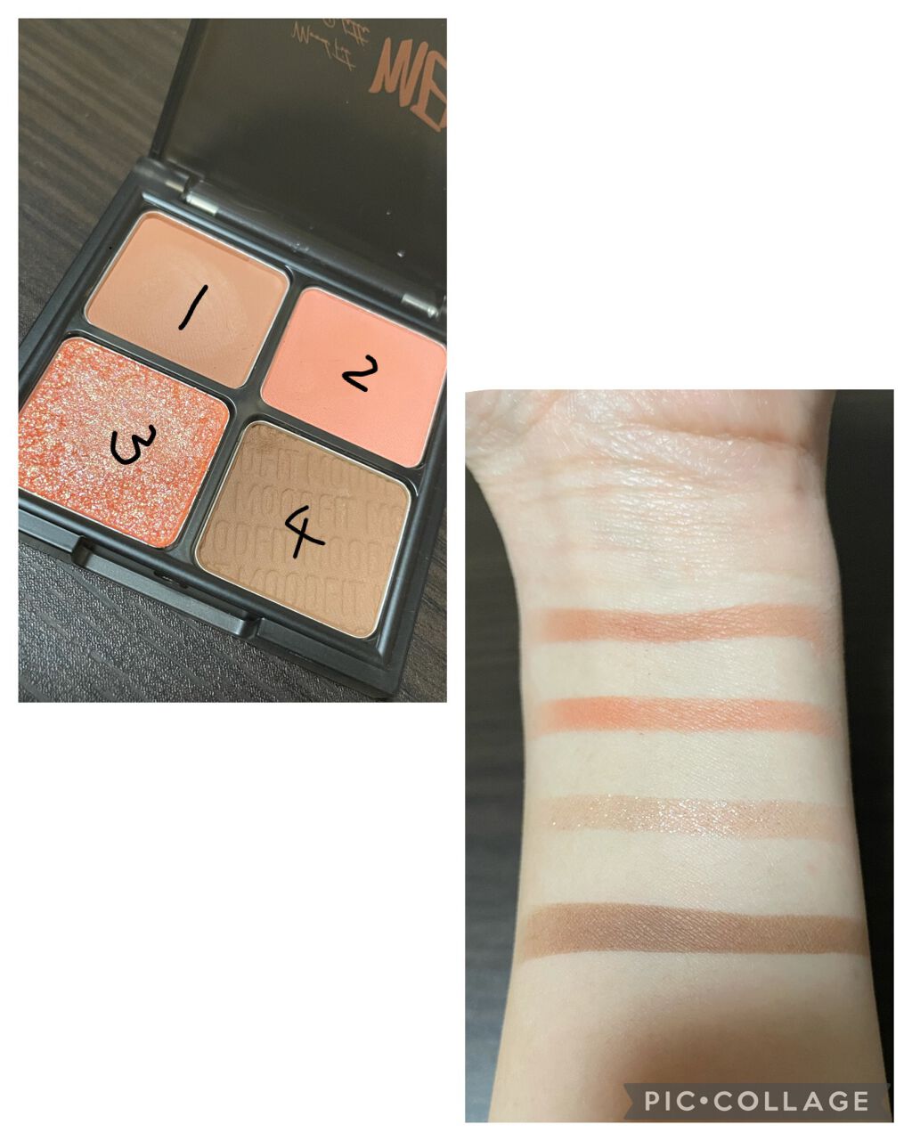 ムードフィットシャドウパレット S2. ジョイフルコーラル/MERZY/アイシャドウパレットを使ったクチコミ（2枚目）