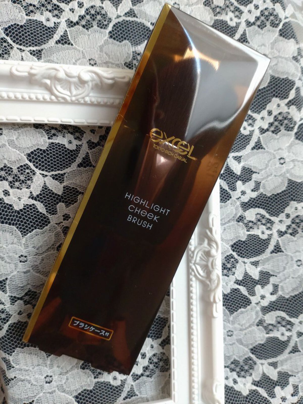 ハイライトチークブラシ/excel/メイクブラシを使ったクチコミ（2枚目）