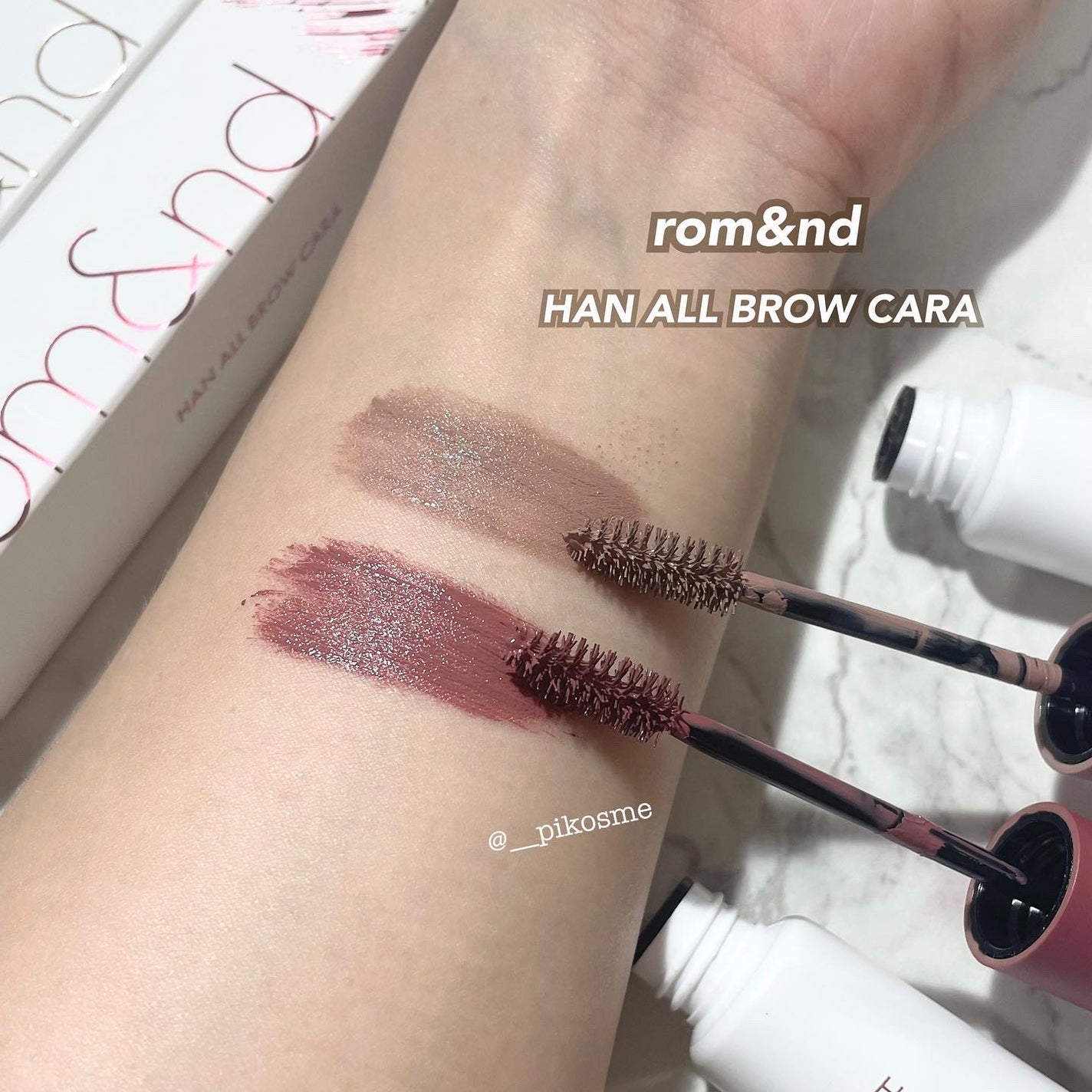 ハンオールブロウカラ/rom&nd/眉マスカラを使ったクチコミ(4枚目)