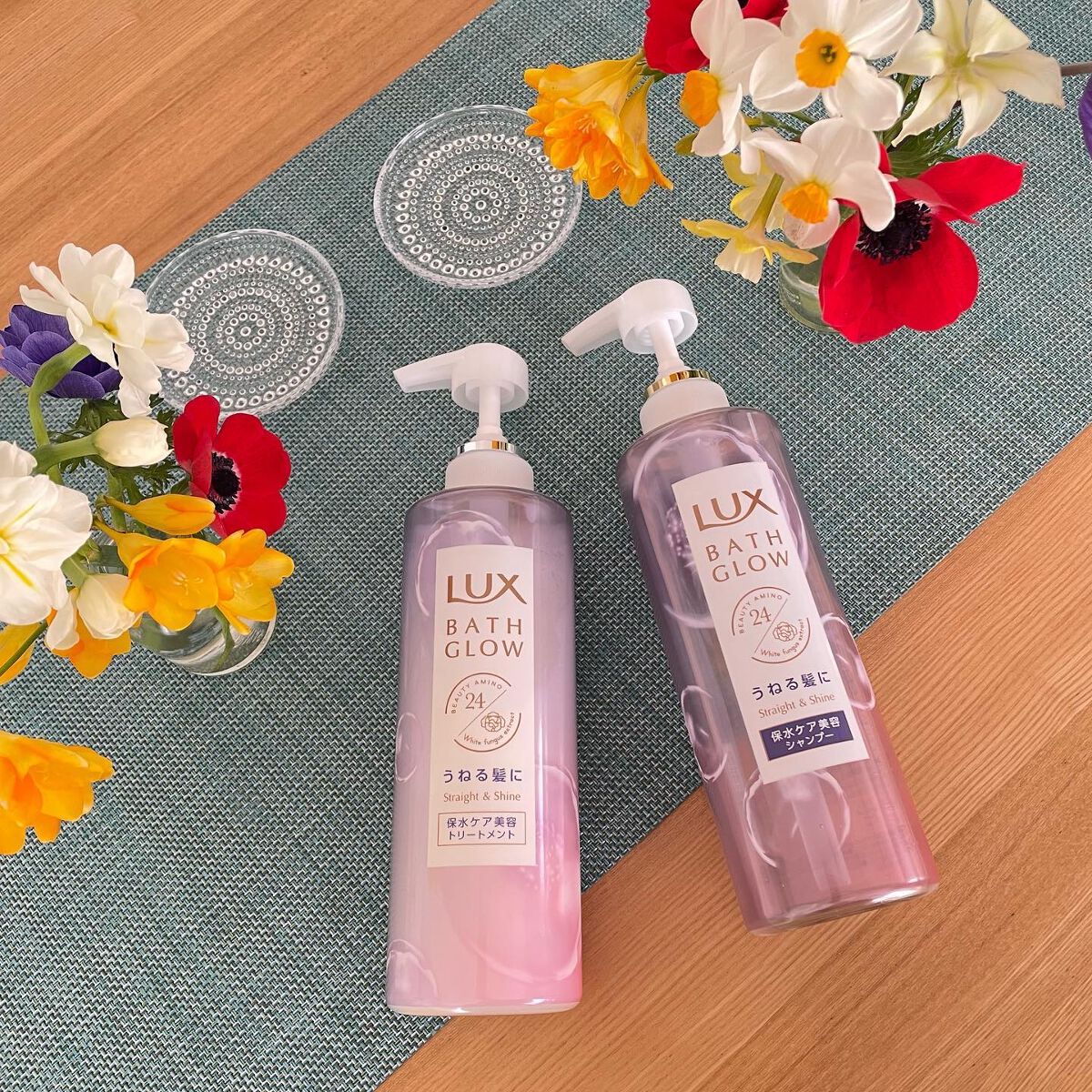 バスグロウ ストレート&シャイン シャンプー/トリートメント/LUX/市販シャンプーを使ったクチコミ(1枚目)