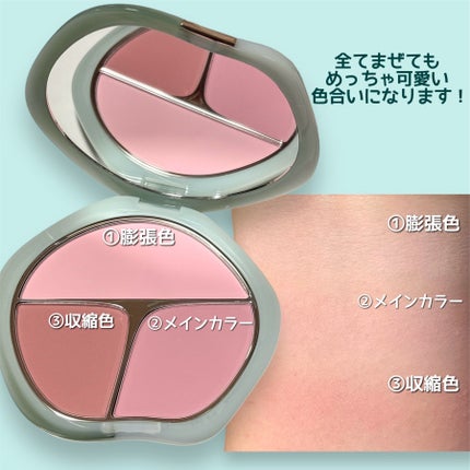 TIMAGE 3色チークパレット/TIMAGE/パウダーチークを使ったクチコミ(3枚目)