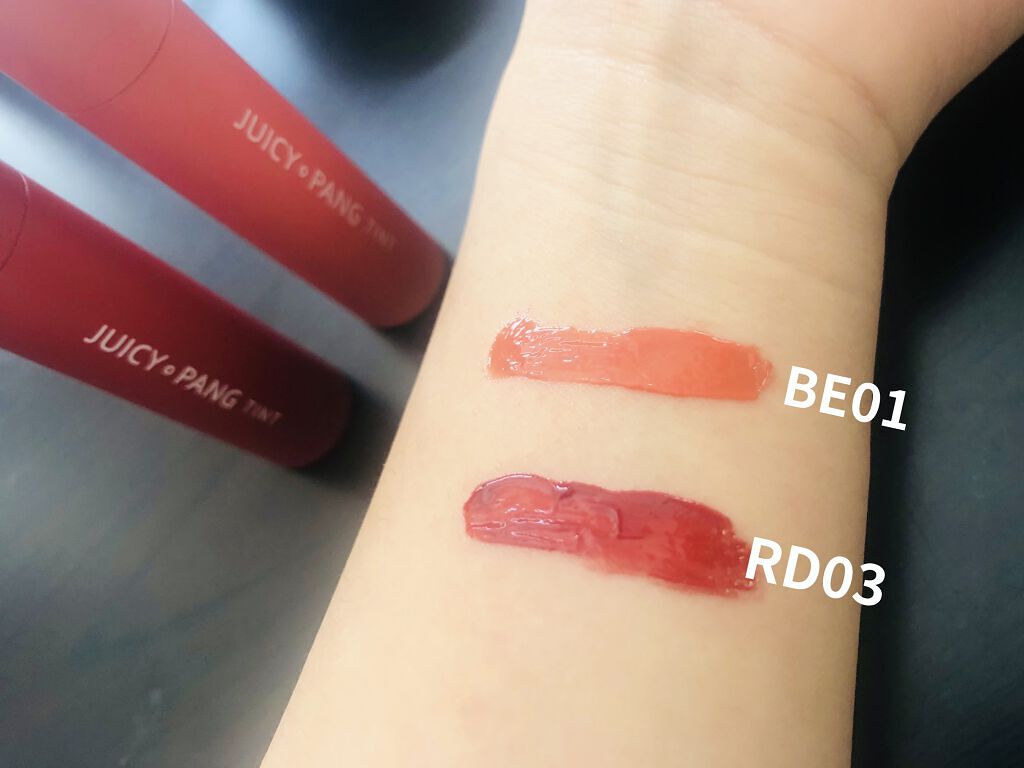 アピュー ジューシーパン ティント #LITCHI/A’pieu/リップティントを使ったクチコミ（3枚目）