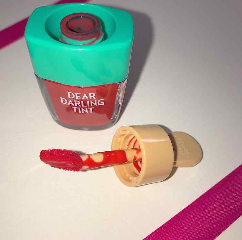 ディアダーリン ウォータージェルティント （アイスティント）/ETUDE/口紅を使ったクチコミ（2枚目）