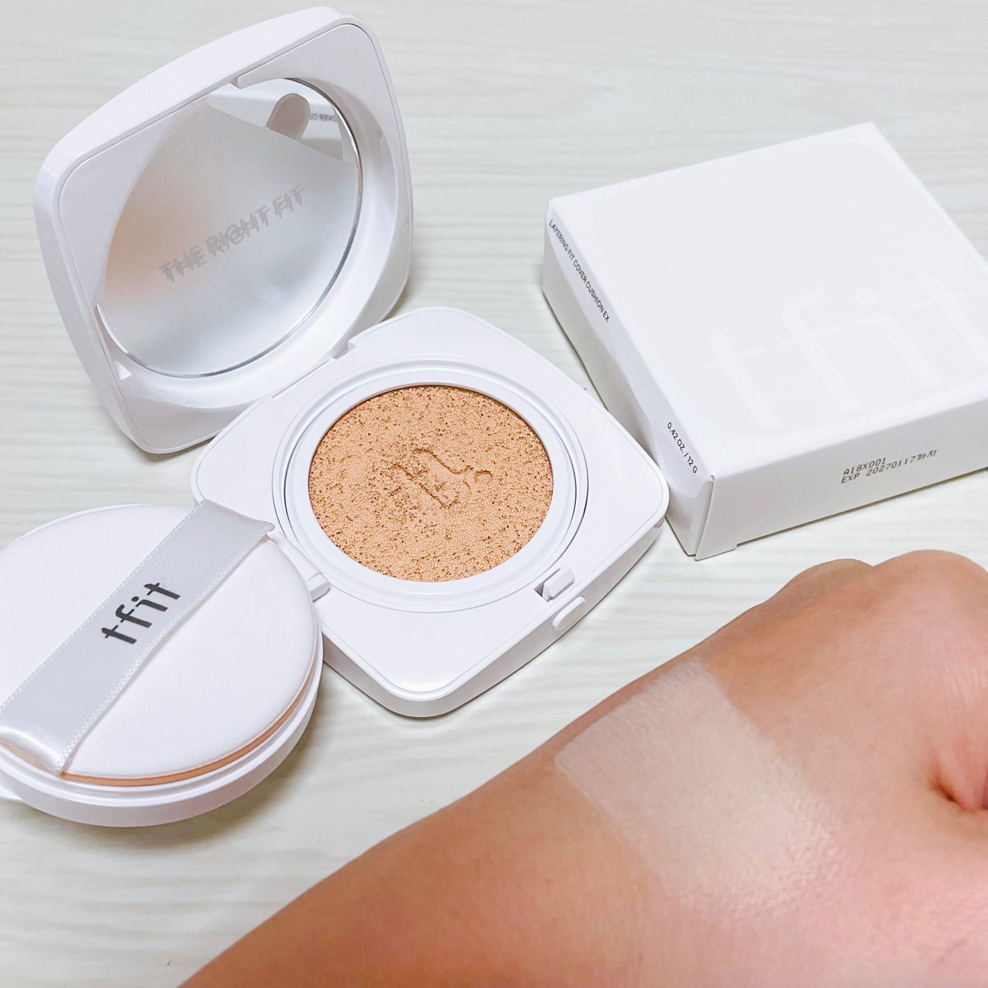 レイヤリングフィットカバークッションEX/TFIT/クッションファンデーションを使ったクチコミ(2枚目)