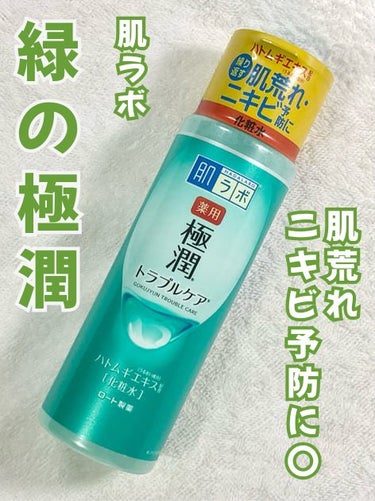 肌ラボ 薬用 極潤 スキンコンディショナーのクチコミ「〈肌荒れ、ニキビが治る！？ 〉
肌荒れ、ニキビがある人におすすめの化粧水‪🫶🏻️

こんにちは.....」（1枚目）