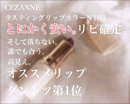 ラスティング リップカラーN/CEZANNE/口紅を使ったクチコミ(2枚目)