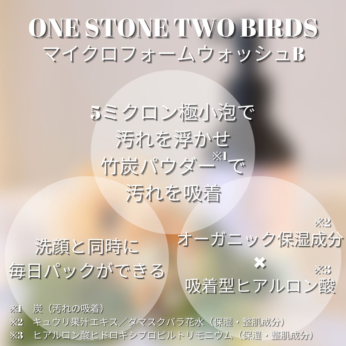 洗顔だけじゃない+パックもできる洗顔料/ONE STONE TWO BIRDS/その他洗顔料を使ったクチコミ(5枚目)