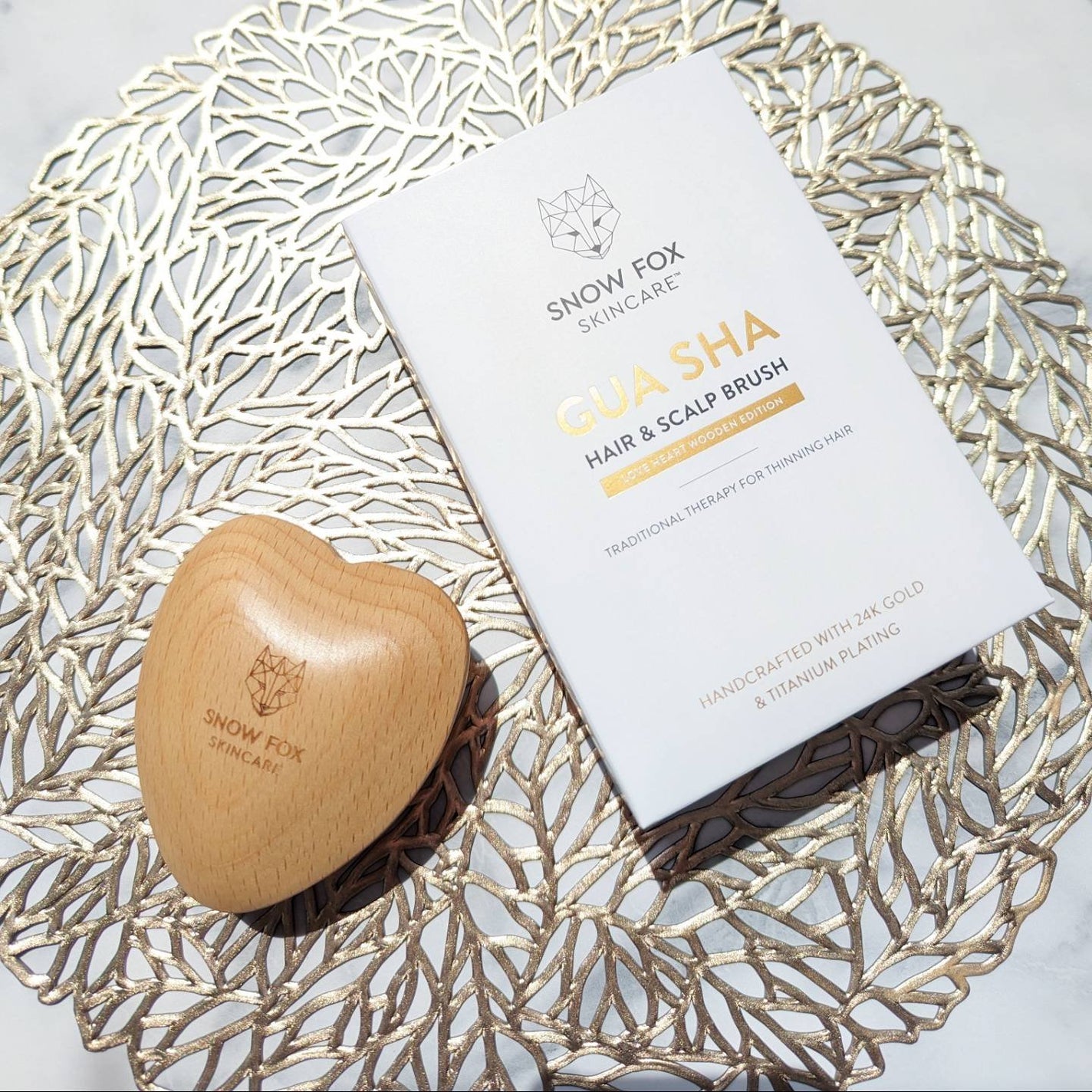 プレミアム FOX カッサ ウッド ミニハート ヘアブラシ/SNOW FOX SKINCARE/ヘアブラシを使ったクチコミ(1枚目)