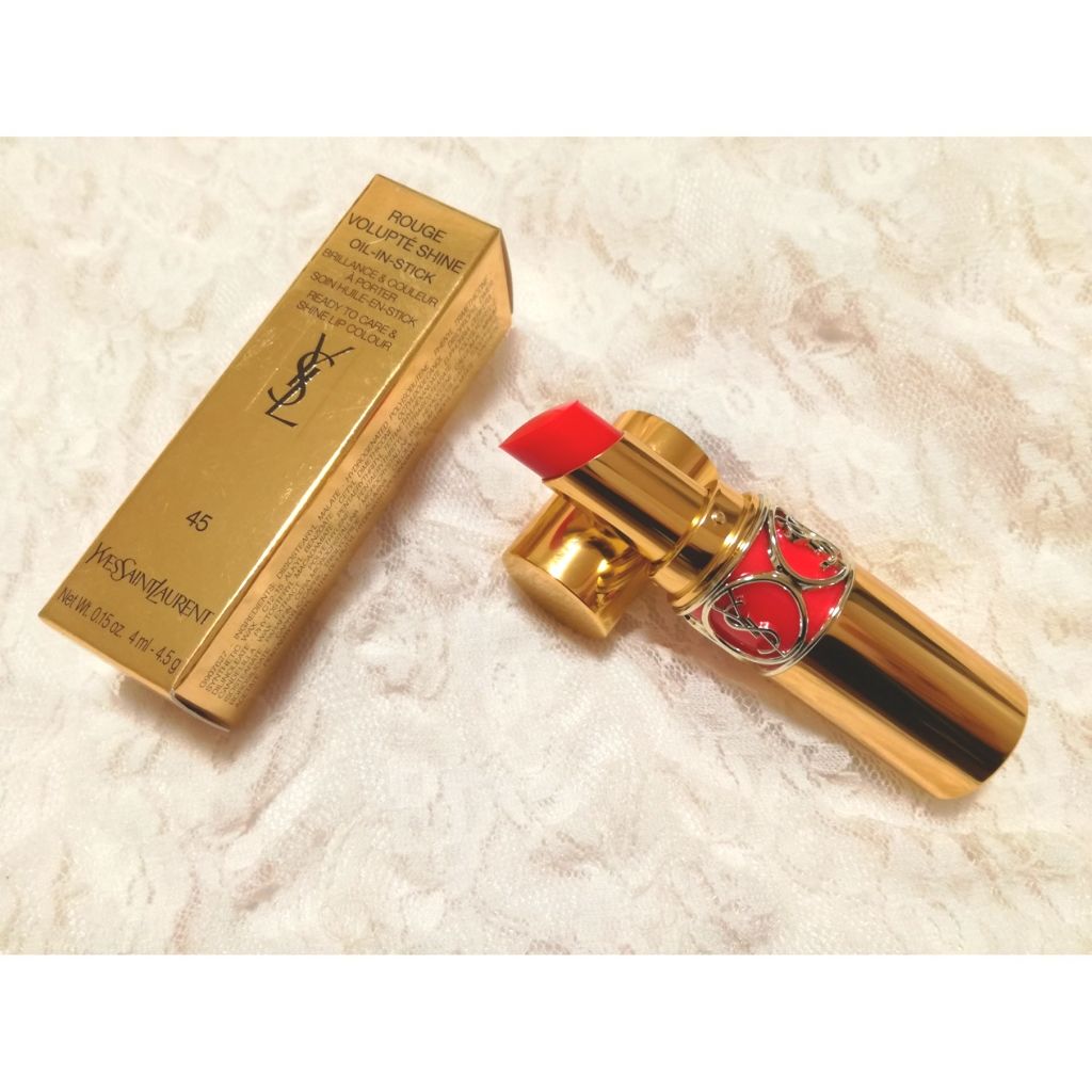 ルージュ ヴォリュプテ シャイン/YVES SAINT LAURENT BEAUTE/口紅を使ったクチコミ（1枚目）