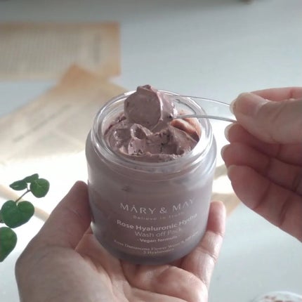 ローズヒアルロニックハイドラウォッシュオフパック/MARY&MAY/洗い流すパック・マスクを使ったクチコミ(3枚目)