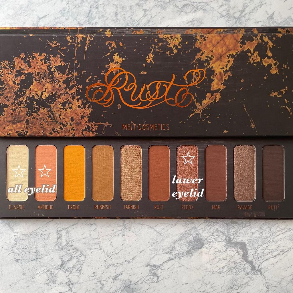Melt Cosmetics rust palette
