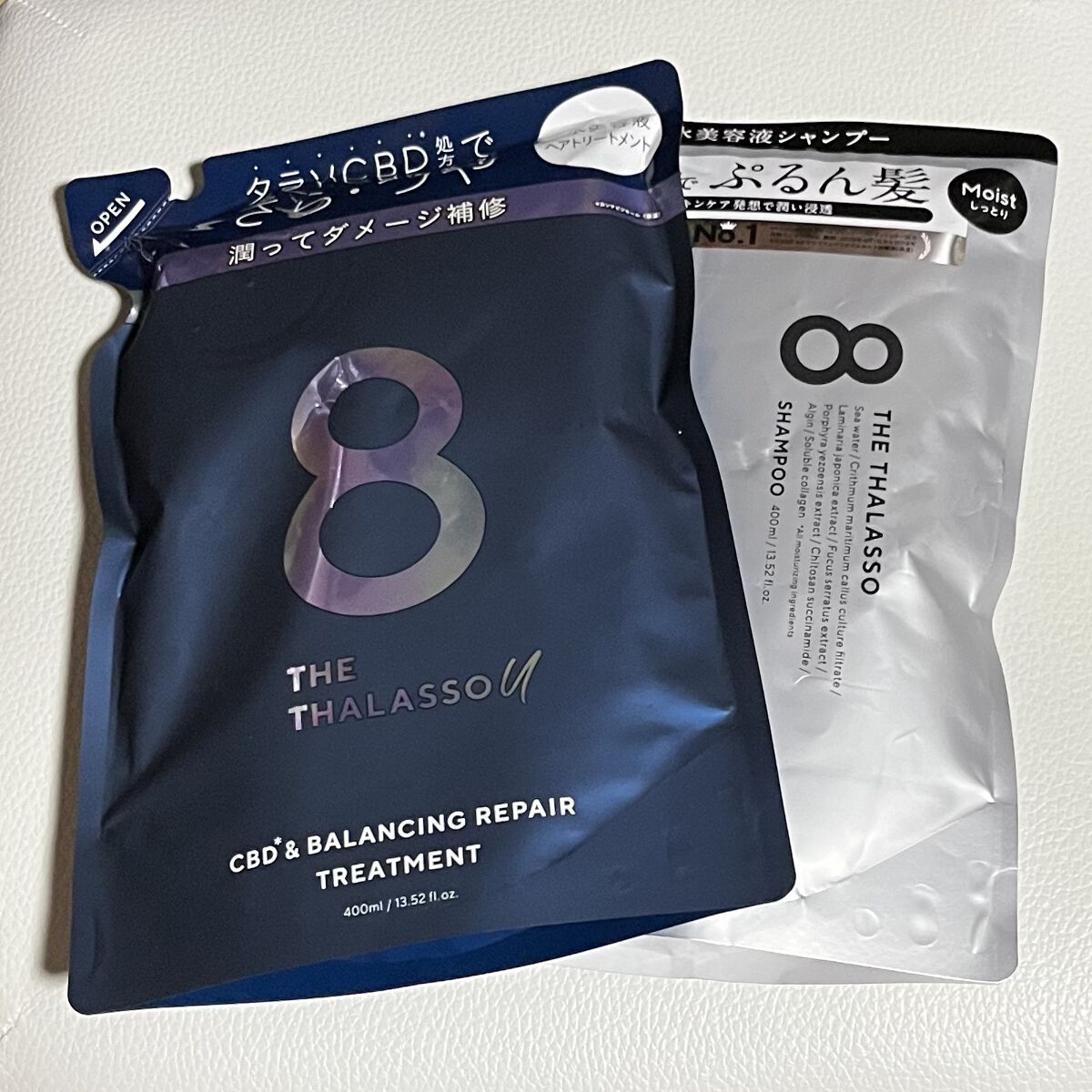 [旧商品]クレンジングリペア＆モイスト 美容液シャンプー／ディープリペア＆アクアモイスト 美容液トリートメント/エイトザタラソ/市販シャンプーを使ったクチコミ（1枚目）