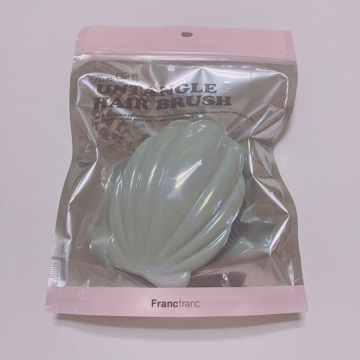 ファンファン アンタングルヘアブラシ/フランフラン/ヘアブラシを使ったクチコミ（2枚目）