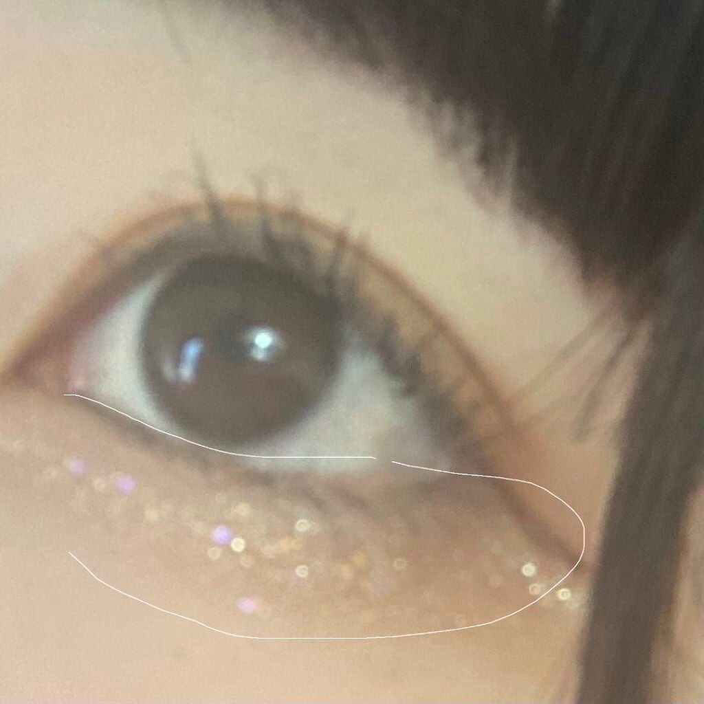 リキッド グリッター シャドウ/rom&nd/グリッターを使ったクチコミ(3枚目)