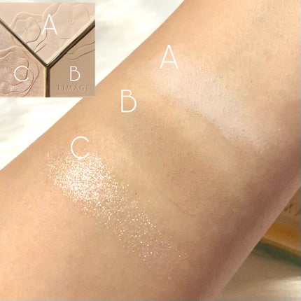 ハイライトシェーディングパレット/TIMAGE/パウダーハイライトを使ったクチコミ(5枚目)