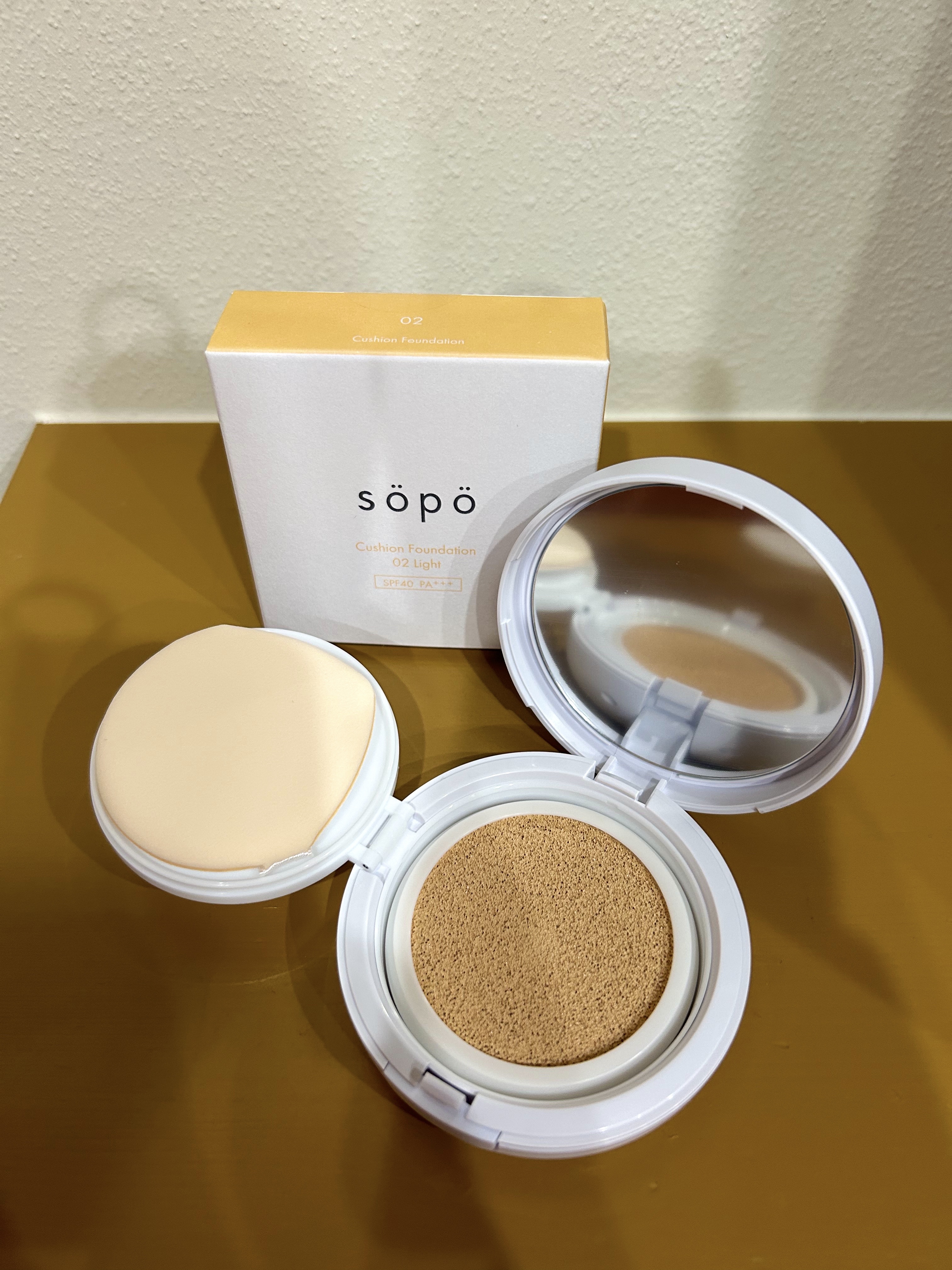 クッションファンデ 02 ライト/sopo/クッションファンデーションを使ったクチコミ（3枚目）