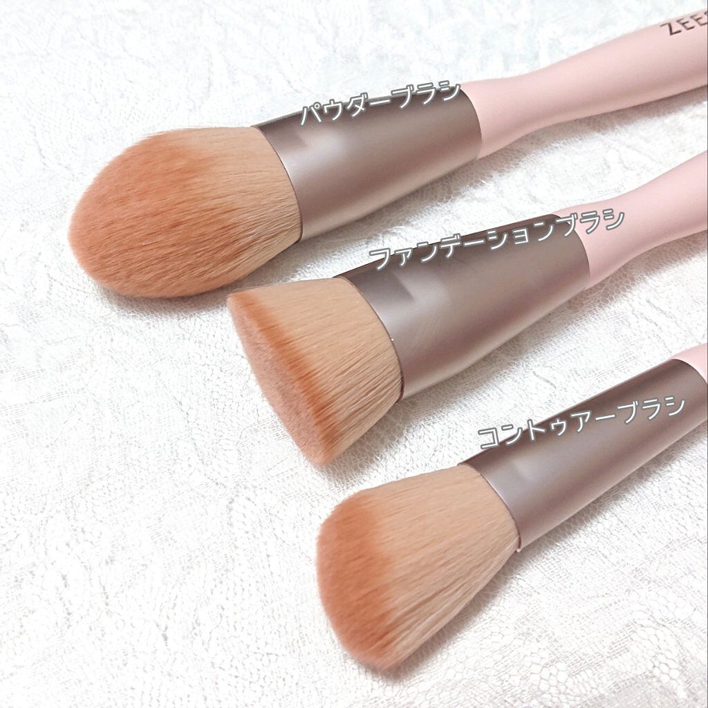 ローズクラウドメイクブラシセット/ZEESEA/メイクブラシを使ったクチコミ（2枚目）
