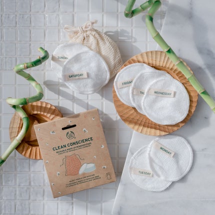 THE BODY SHOP リユーサブル バンブーコットンパッドのクチコミ「洗濯して繰り返し使える♻️
リユーサブル バンブーコットンパッド🌿
100%オーガニックコッ.....」(1枚目)