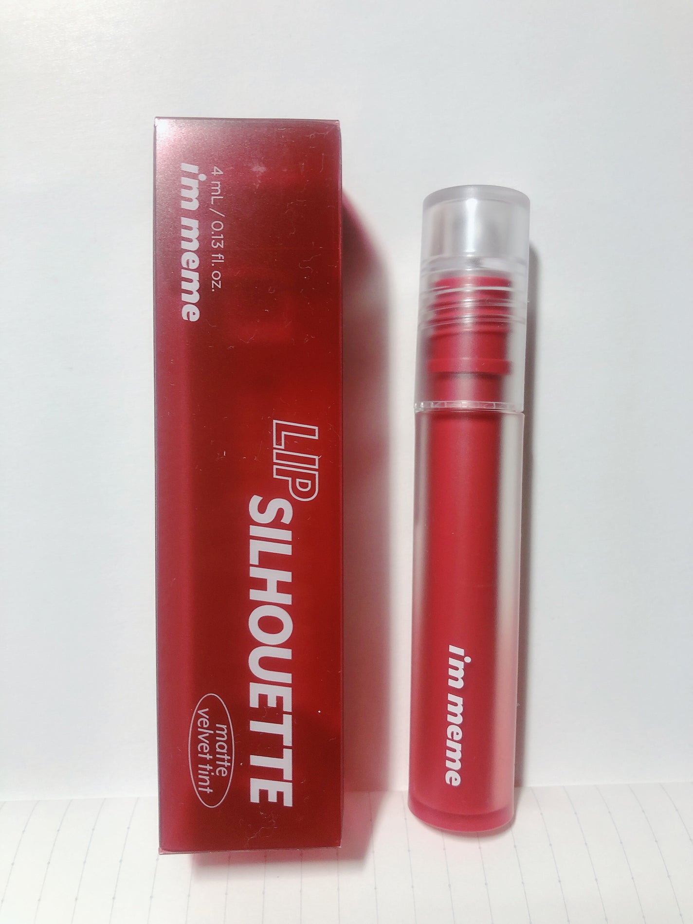 リップシルエットマットベルベットティント/i’m meme/リップティントを使ったクチコミ(9枚目)