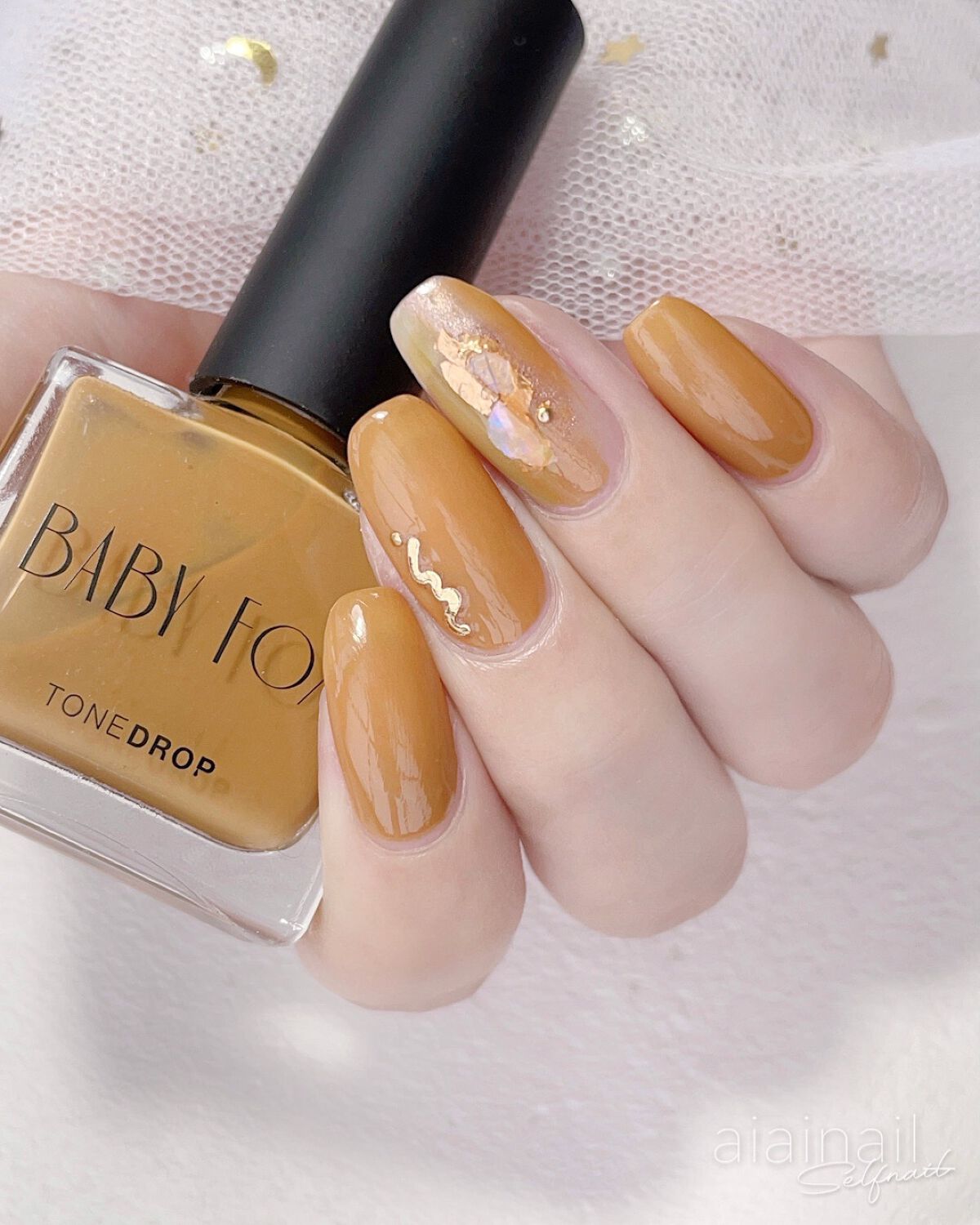 TONE DROP ネイルポリッシュ 010 Sahara/D-UP/マニキュアを使ったクチコミ（3枚目）
