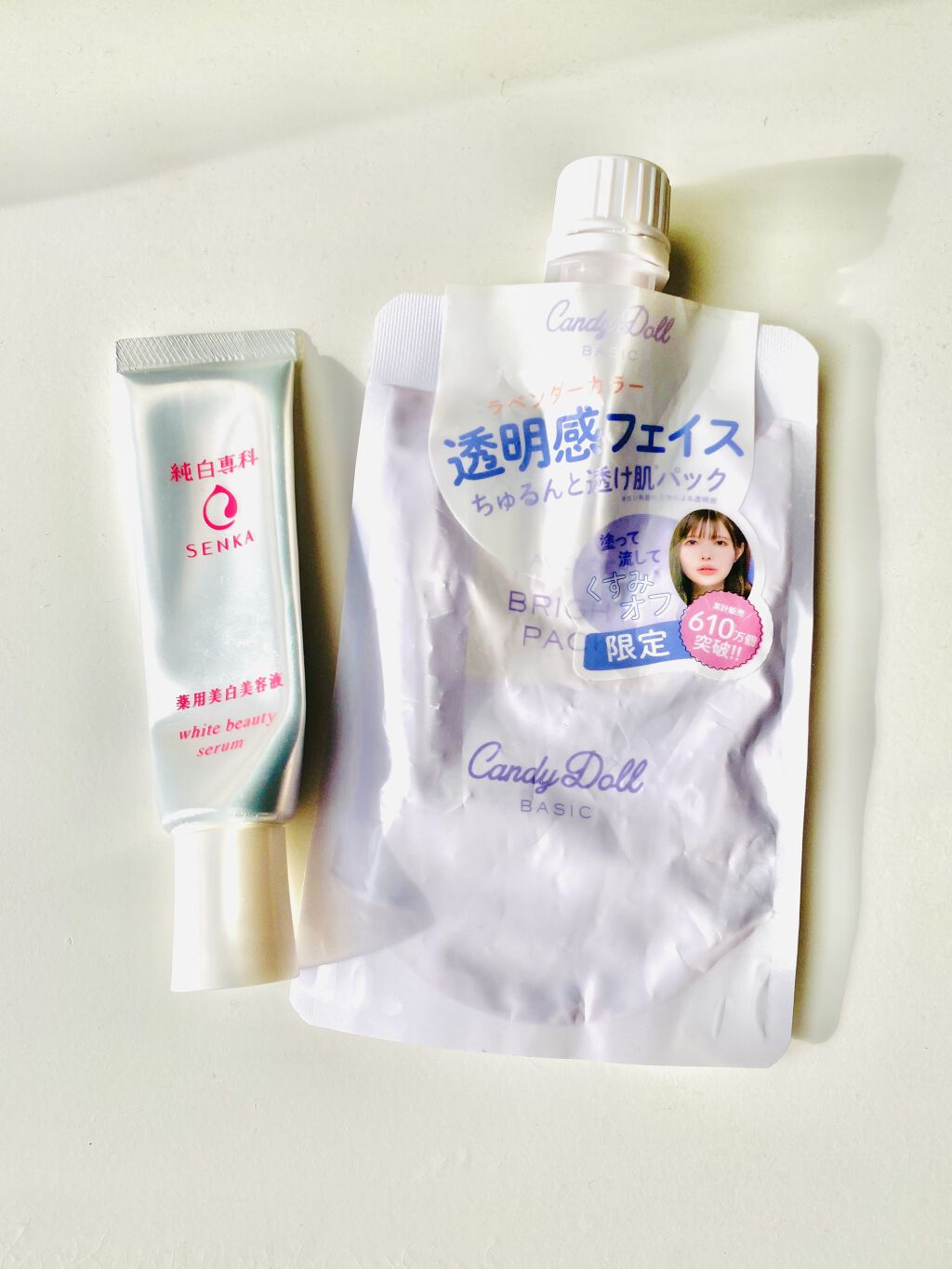 SENKA（専科） 専科 純白専科 すっぴん白雪美容液のクチコミ「とってもよいもの❣️経過報告🥰

プレゼント🎁で届いた純白専科の薬用美白美容液とキャンディDo.....」（1枚目）