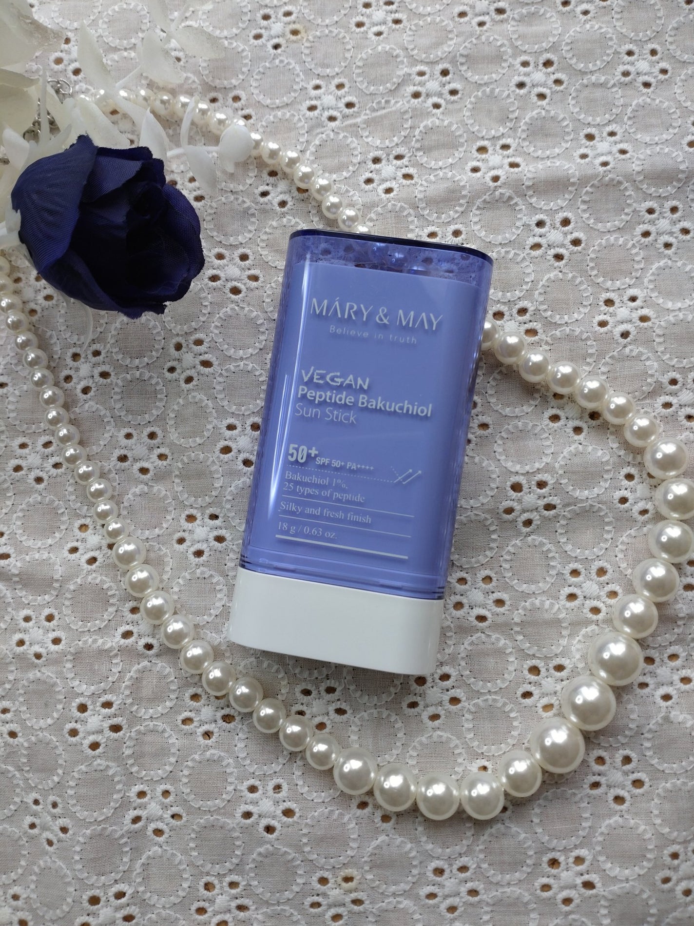 ヴィーガンペプチドバクチオールサンスティック SPF50+ PA++++/MARY&MAY/日焼け止めスティックを使ったクチコミ(1枚目)