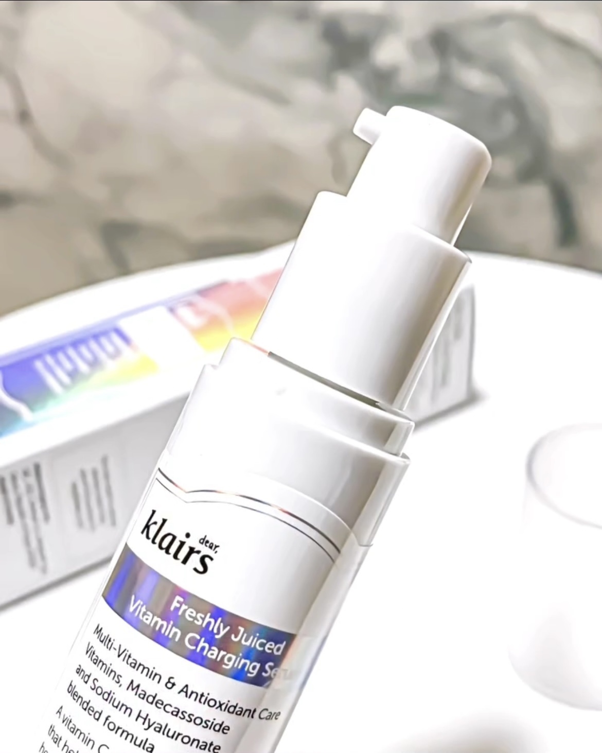 フレッシュリージュースドビタミンチャージングセラム(30ml)/Klairs/美容液を使ったクチコミ（3枚目）