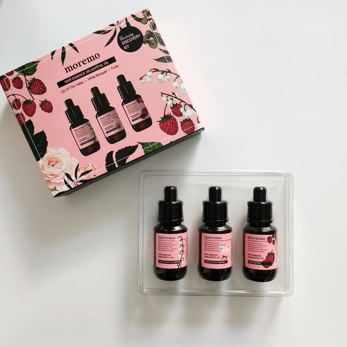 ディライトフルオイル ブルーミング ディスカバリーキット/moremo/ヘアオイルを使ったクチコミ（2枚目）