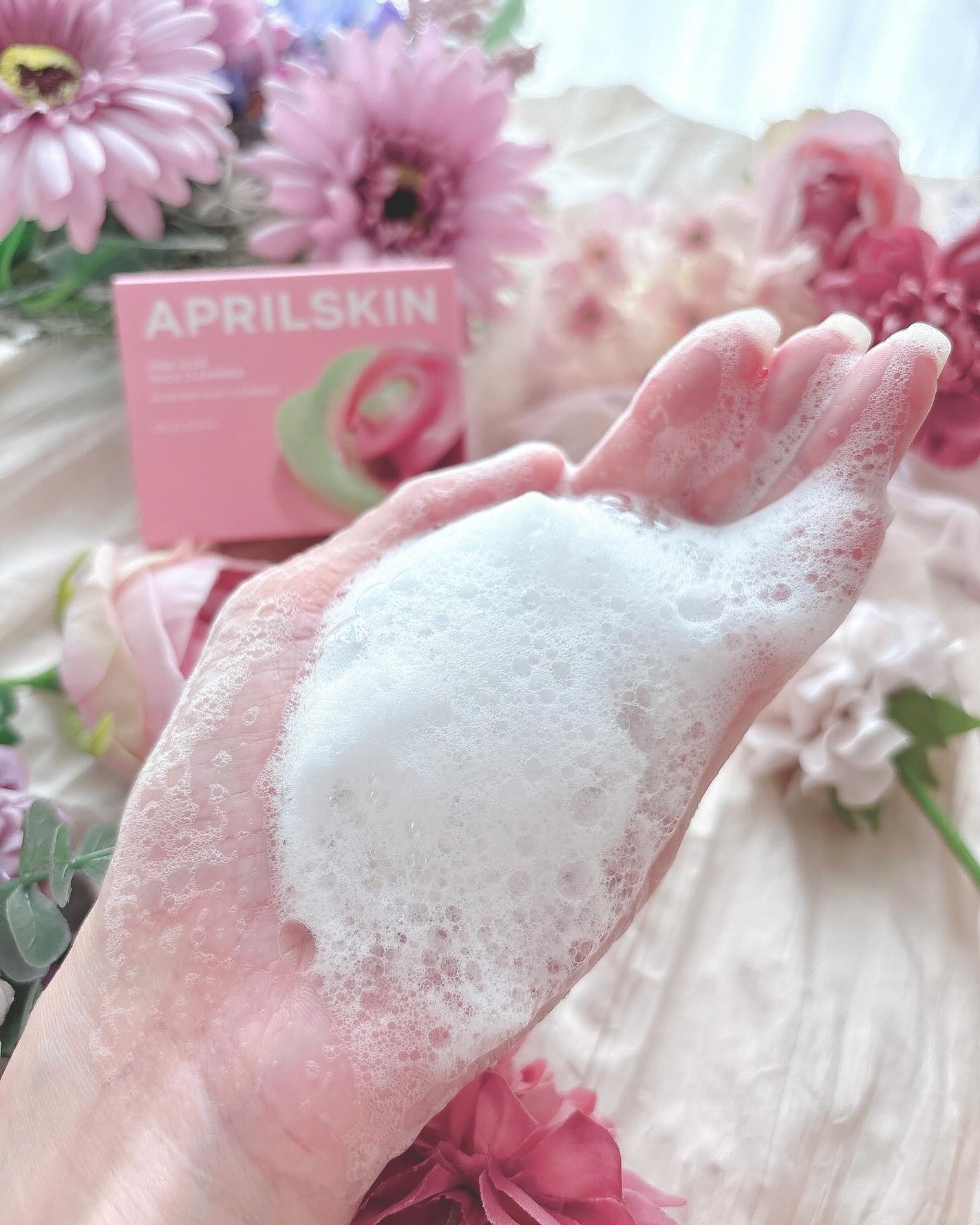 ピンクアロエメレンゲクレンザー/APRILSKIN/その他洗顔料を使ったクチコミ(4枚目)