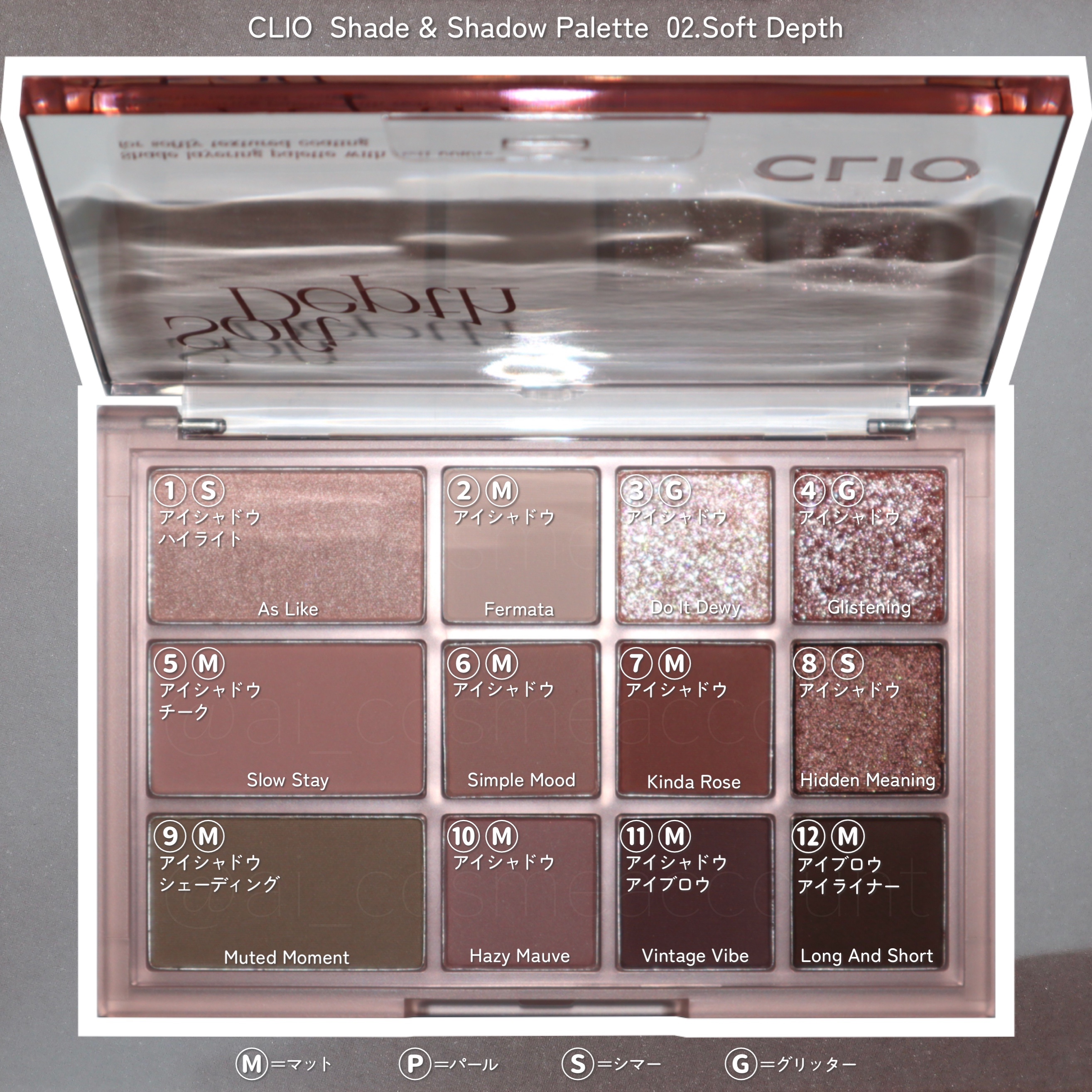 シェード アンド シャドウ パレット 02 SOFT DEPTH/CLIO/アイシャドウパレットを使ったクチコミ（3枚目）