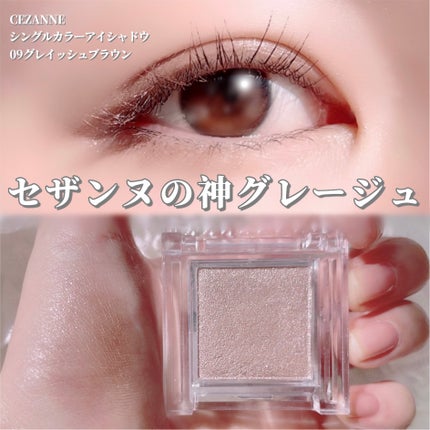 シングルカラーアイシャドウ 09 グレイッシュブラウン/CEZANNE/単色アイシャドウを使ったクチコミ(1枚目)
