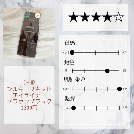 【旧品】シルキーリキッドアイライナーWP/D-UP/リキッドアイライナーを使ったクチコミ(3枚目)