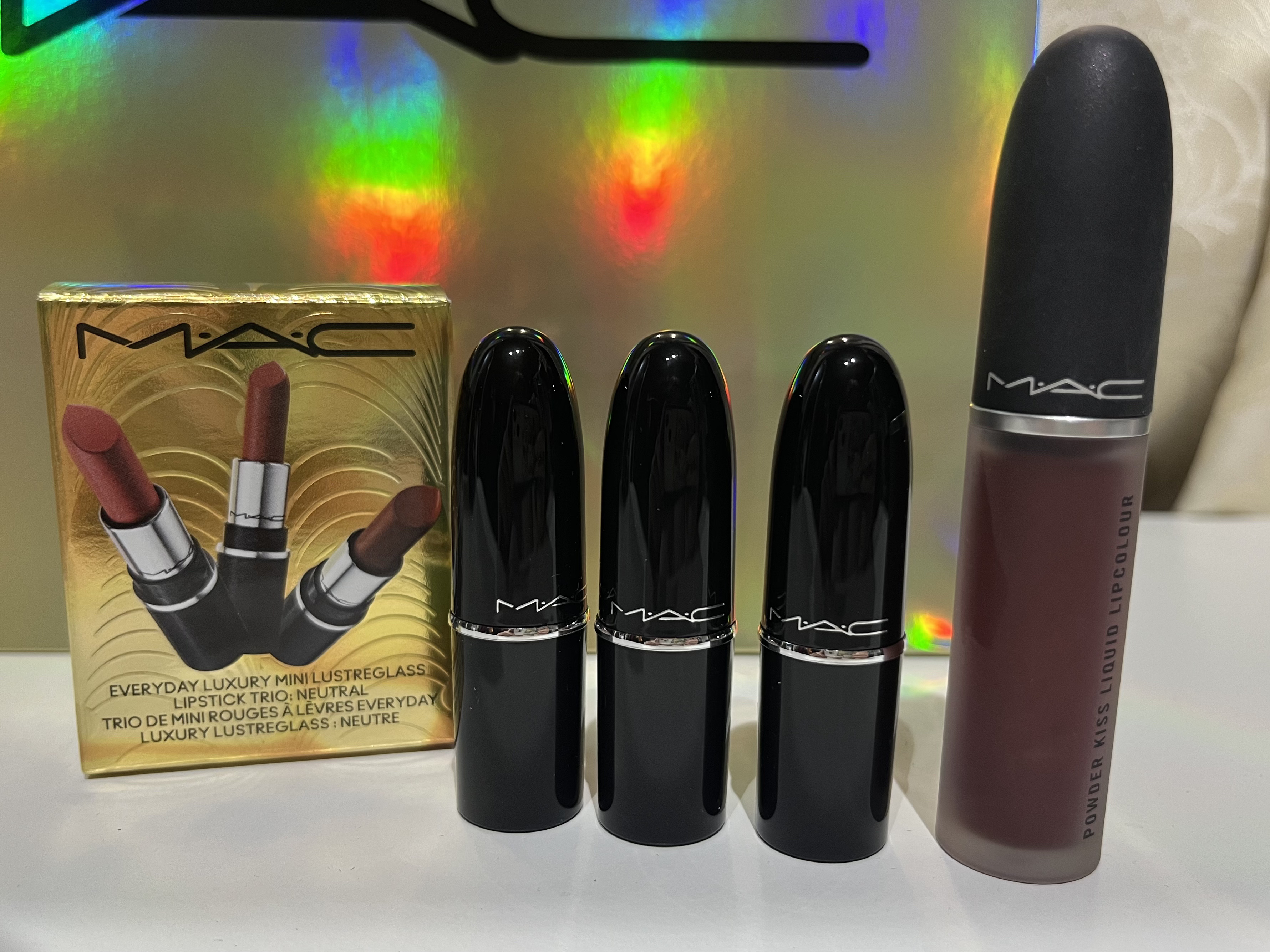 エブリデイ ラグジュアリー ミニ ラスターガラス リップスティック トリオ ニュートラル/M・A・C/メイクアップキットを使ったクチコミ（2枚目）