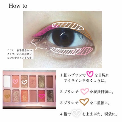 バレンタインボックス2 ピーチパレット/VAVI MELLO/アイシャドウパレットを使ったクチコミ(3枚目)