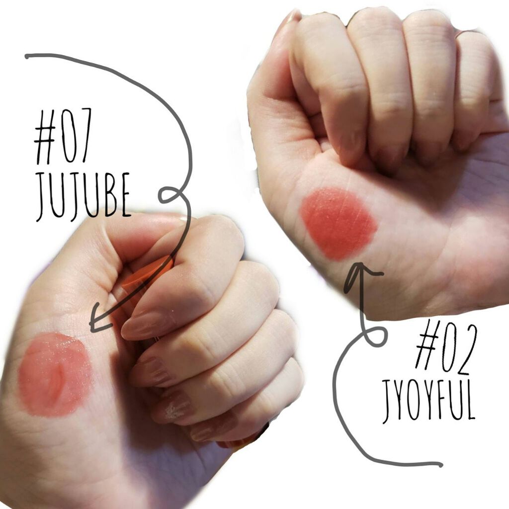 ジューシーラスティングティント/rom&nd/リップティントを使ったクチコミ(3枚目)