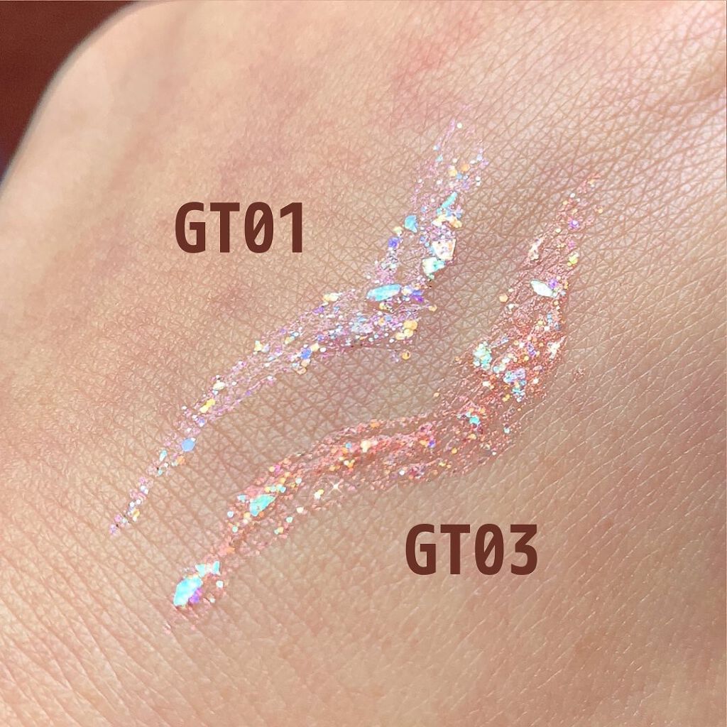 パールブリー アイグリッター トライアングル/BLACK ROUGE/グリッターを使ったクチコミ(4枚目)