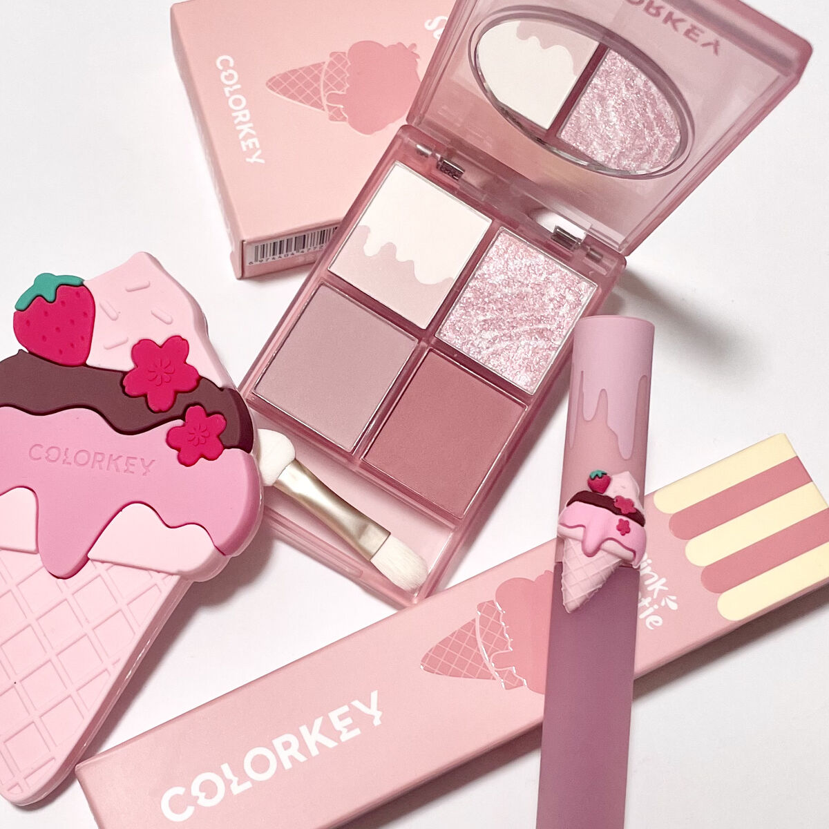 リップスティックアイスクリームティント/COLORKEY/口紅を使ったクチコミ（1枚目）