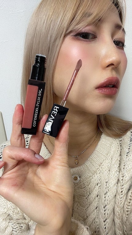 カラーステイ サテン インク/REVLON/口紅を使ったクチコミ(3枚目)