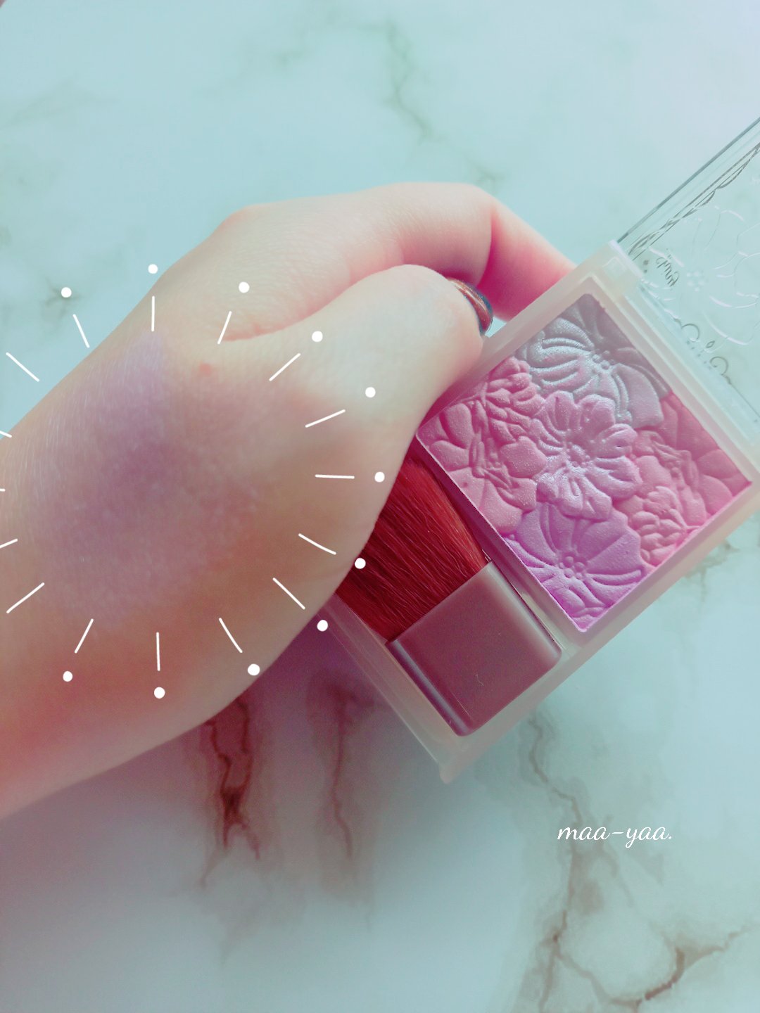 グロウフルールチークス（ブレンドタイプ）/キャンメイク/パウダーチークを使ったクチコミ（3枚目）