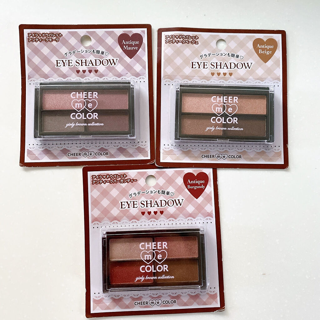 CHEER me COLOR アイシャドウ/セリア/アイシャドウパレットを使ったクチコミ（3枚目）