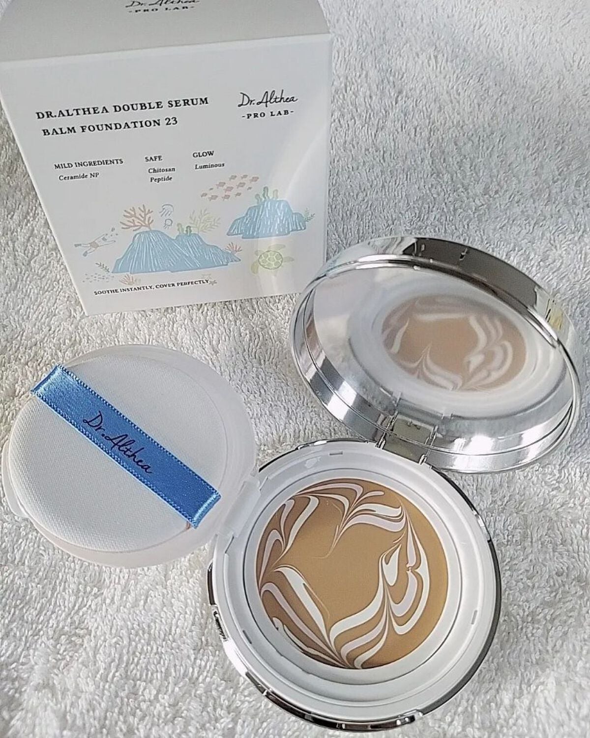 ダブル セラム バーム ファンデーション/Dr.Althea/クリーム・エマルジョンファンデーションを使ったクチコミ(5枚目)